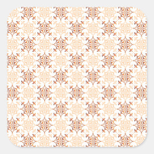 Traditioneel Lets ZUN-teken geometrisch patroon VI Vierkante Sticker