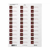 Traditioneel MacRae-tapemonogram Etiket (Full Sheet)