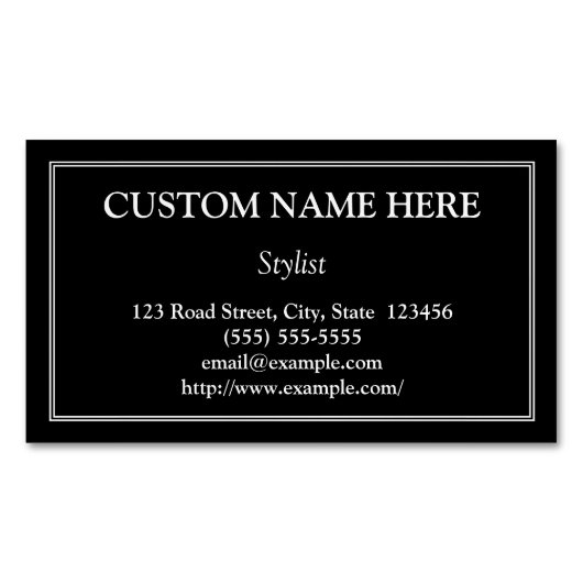 Traditioneel magnetisch Visitekaartje met pieklijs (Voorkant)