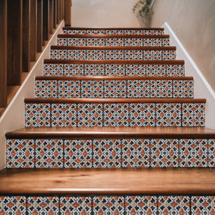 Traditioneel Marokkaans Mozaïek Blauw & Terracotta Tegeltje