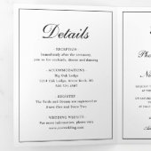 Traditioneel Monogram Formeel Elegant Trouwen Drieluik Uitnodiging (Binnenzijde eerst)