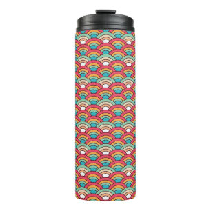 Traditioneel naadloos patroon Elegant Design Thermosbeker