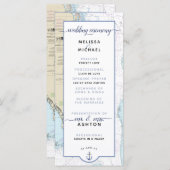 Traditioneel #Nautical Zuid #Florida #Wedding Programma (Voorkant / Achterkant)