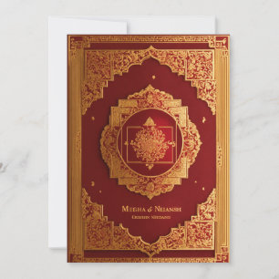 Traditioneel ontwerp van de huwelijkskaart, groot, kaart