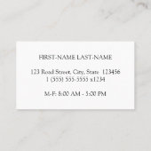 Traditioneel oud Visitekaartje met fashioned (Achterkant)