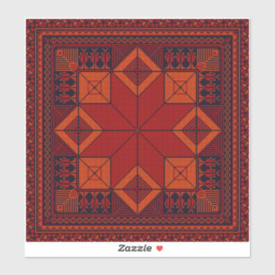 Traditioneel Palestina borduurwerk patroon Sticker