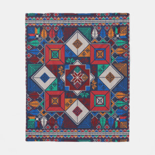 Traditioneel Palestina Borduurwerk tatreez kleurri Fleece Deken