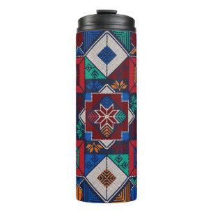 Traditioneel Palestina Borduurwerk tatreez kleurri Thermosbeker