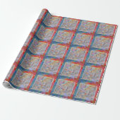 Traditioneel Patchwork Geometrisch Cadeaupapier (Uitgerold)