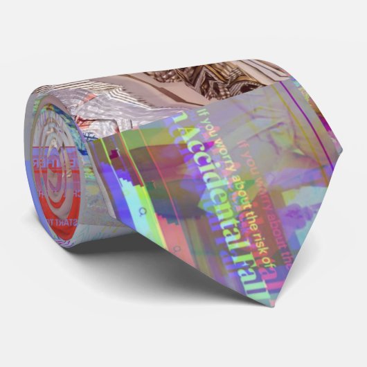Traditioneel Patchwork Geometrische Glitch Mozaïek Stropdas (Opgerold)