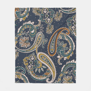 Traditioneel patroon van de Indiase Paisley op de  Fleece Deken