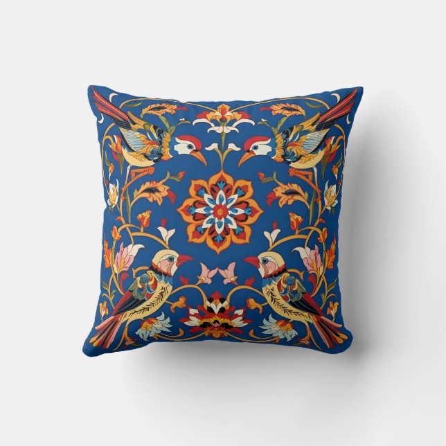 Traditioneel Perzisch design vierkant kussen (Achterkant)