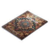 Traditioneel Perzisch tapijt met jouw naam Notitieboek (Linkerzijde)