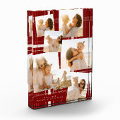 Traditioneel Plaid Gezellig Rood Kerstcadeau Multi Fotoblokken (Links)