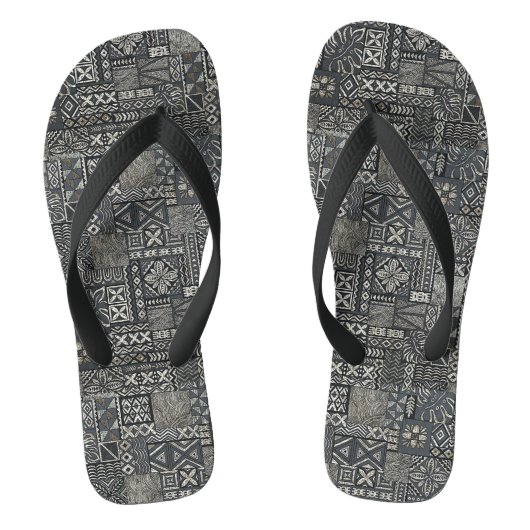 Traditioneel polynesiaans looppatroon teenslippers (Voetbed)