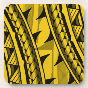 Traditioneel polynesiaans stamontwerp/tattoo drankjes onderzetter