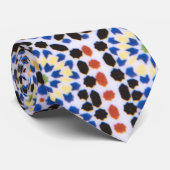 Traditioneel Portugees Azulejo Tegel Pattern Stropdas (Opgerold)