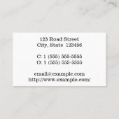 Traditioneel professioneel Visitekaartje (Achterkant)