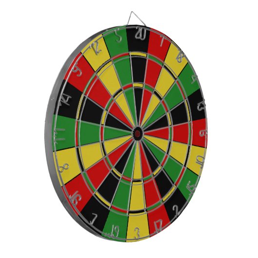 Traditioneel Rasta-dartboard Dartbord (Voorkant Links)
