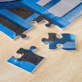 Traditioneel restaurant Oia Santorini Griekenland Legpuzzel (Zijkant)