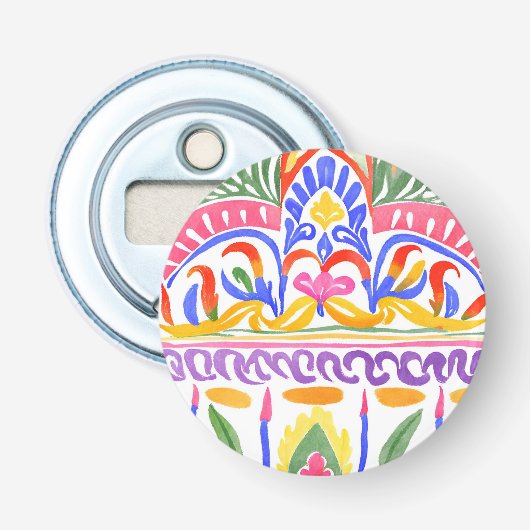 traditioneel Roemeens decor Button Flesopener (Voorkant)