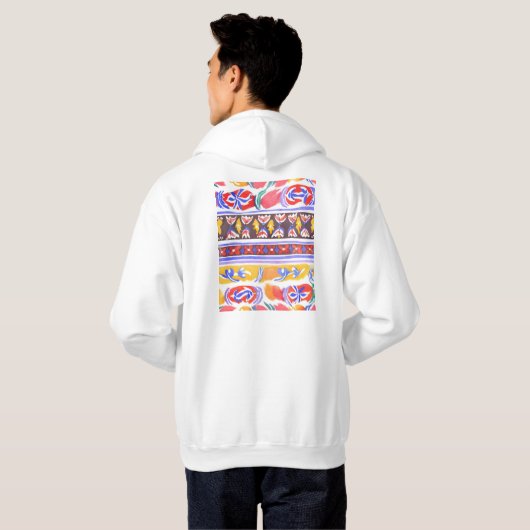 traditioneel Roemeens decor Hoodie (Achterkant volledig)