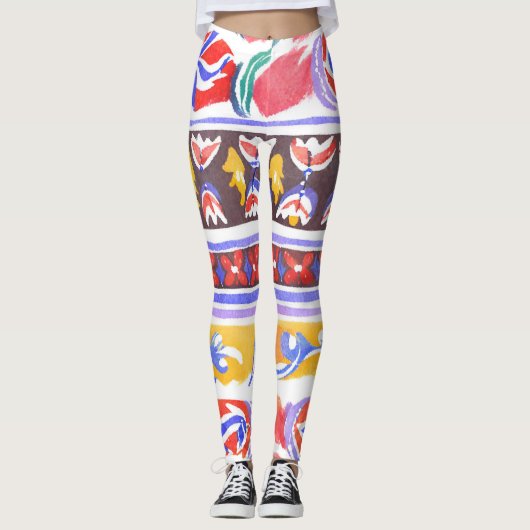 traditioneel Roemeens decor Leggings (Voorkant)