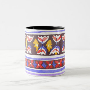 traditioneel Roemeens decor Tweekleurige Koffiemok