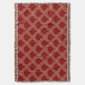 Traditioneel rood- en goudpatroon deken (Voorkant Verticaal)