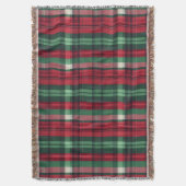 Traditioneel rood groen plaid tartan deken (Voorkant Verticaal)