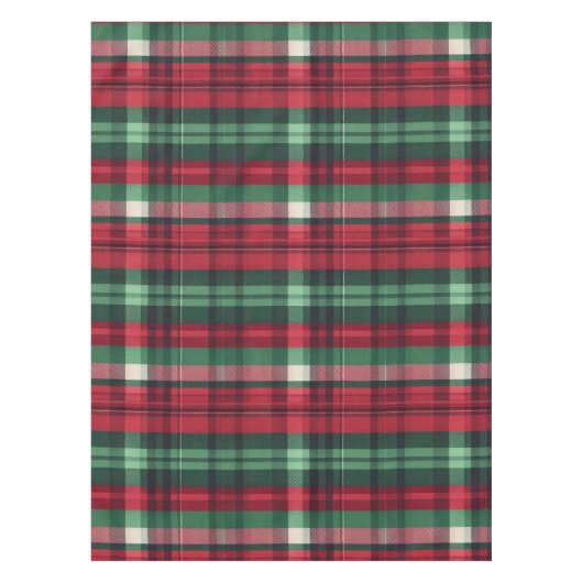 Traditioneel rood groen plaid tartan tafelkleed (Voorkant)
