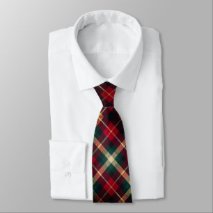 Traditioneel rood-groen tartan geruit stropdas