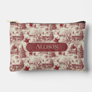 Traditioneel rood met crème toile de Jouy met Kers Etui
