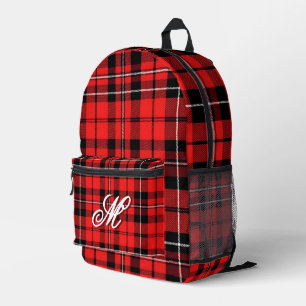 Traditioneel rood Plaid Tartan Populair Collectie Bedrukte Rugzak