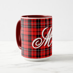 Traditioneel rood Plaid Tartan Populair Collectie Mok