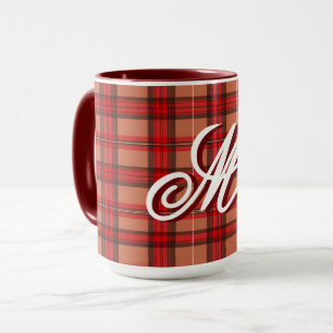 Traditioneel rood Plaid Tartan trendy Collectie Mok