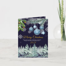 Traditioneel rustiek marineblauw Prettig kerstfees