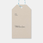 traditioneel rustisch land , gebarsten en aangebo cadeaulabel (Achterkant)