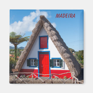 Traditioneel Santana-huis in Madeira, Portugal Magneet
