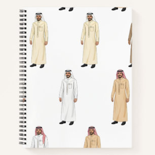 Traditioneel Saoedi-Arabisch mannengewand Notitieboek