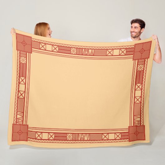 Traditioneel Slavisch kalenderpatroon Fleece Deken (In situ)