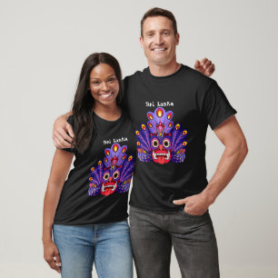 Traditioneel Sri Lankaans duivelsmasker T-shirt