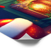 Traditioneel  stijl kerstboom poster (Hoek)