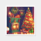 Traditioneel  stijl kerstboom servet (Voorkant)