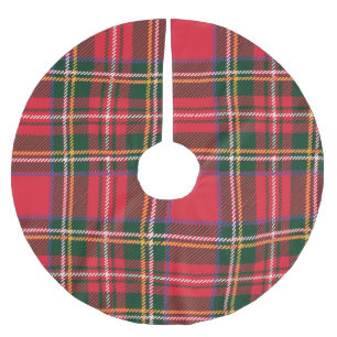 Traditioneel Tartan geruite naadloze behang Kerstboom Rok