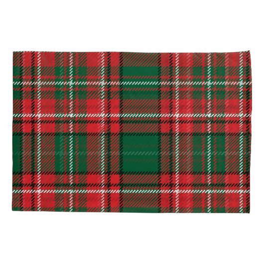 Traditioneel tartan: rood-groen geruite patroon. kussensloop (Achterkant)