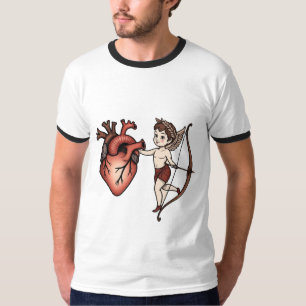Traditioneel Tattoo Hart & Cupido T-shirt