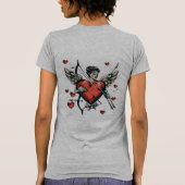 Traditioneel Tattoo Hart & Cupido T-shirt (Achterkant)