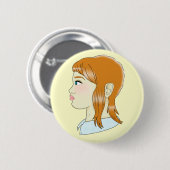 Traditioneel Tattoo in de voorzijde Ronde Button 5,7 Cm (Voorkant /achterkant)