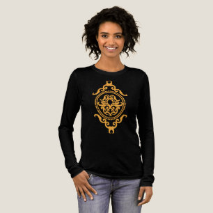 Traditioneel Tattoo Kunst Geïnspireerd Ontwerp Tri-Blend Shirt